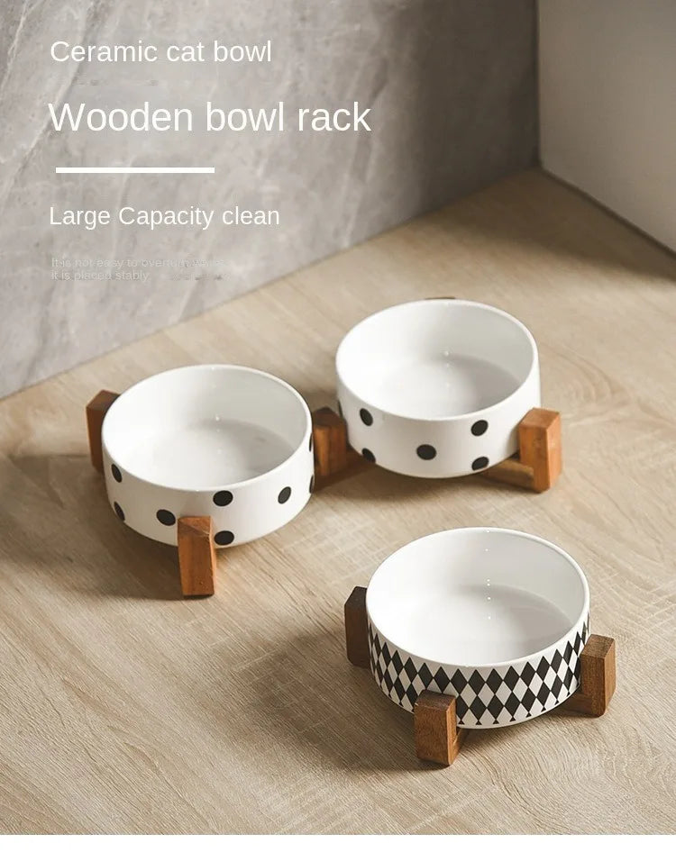 Black and White Printing Pet Bowls