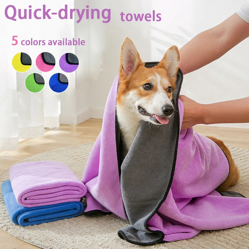 Pet Towel Quick Dry Soft Fiber Absorbent Towl