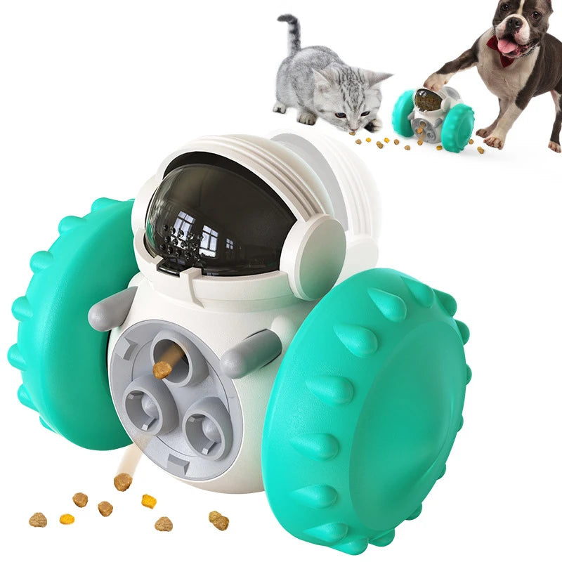 Dog Robot Toys Pet Food Interactive Tumbler Slow Feeder Funny