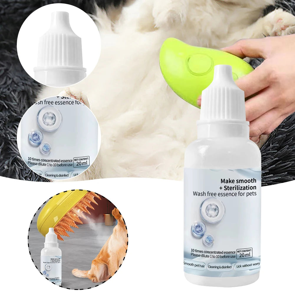 Pet Steam Brush Wash Free Essence Hair Serum