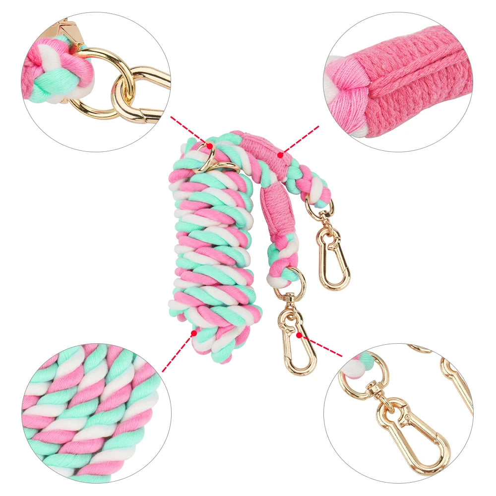 Ensemble collier et laisse pour chien Macaron