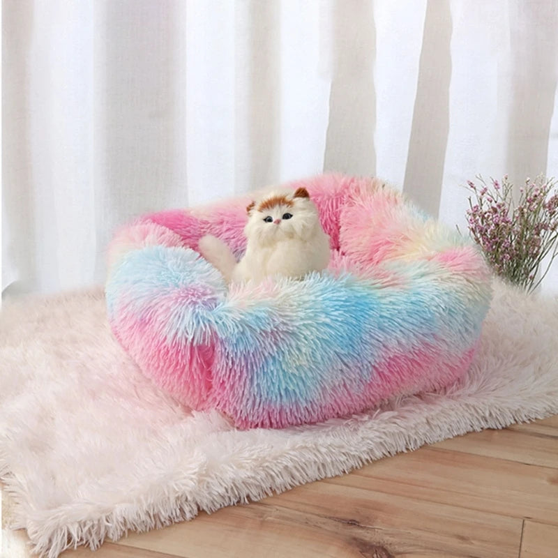 Lit nuage confortable pour animaux de compagnie multicolore