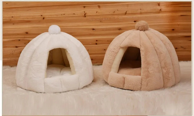 Warm Winter Comfort Pet House Bed