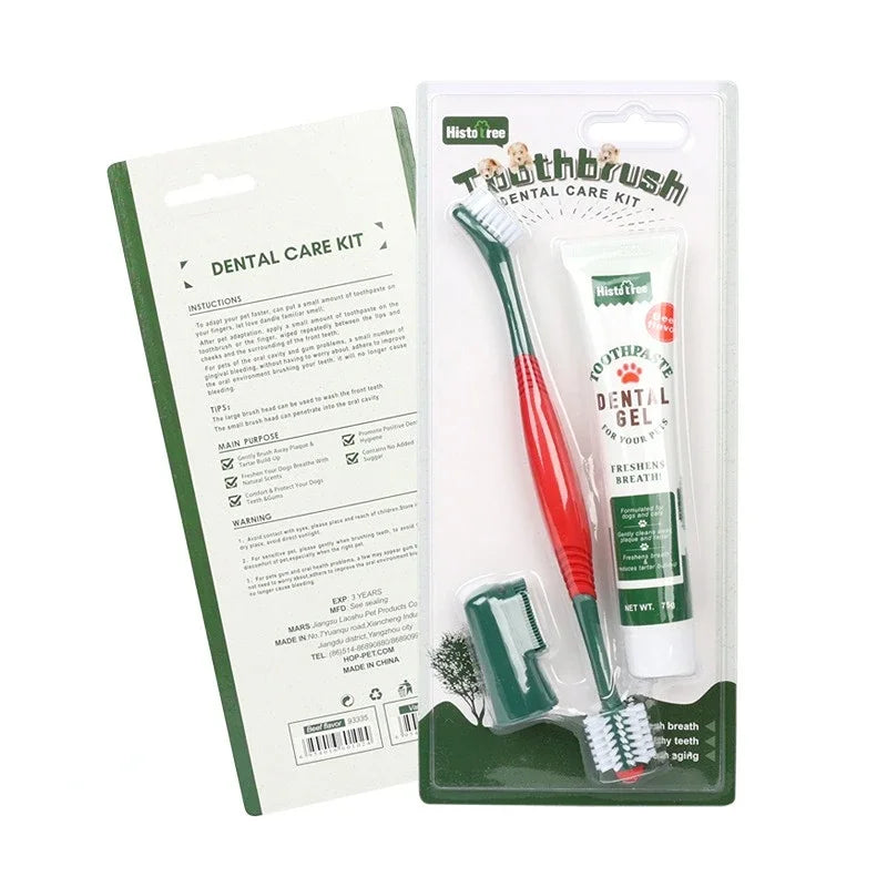 Pet Healthy Edible Toothpaste With Toothbrush Set