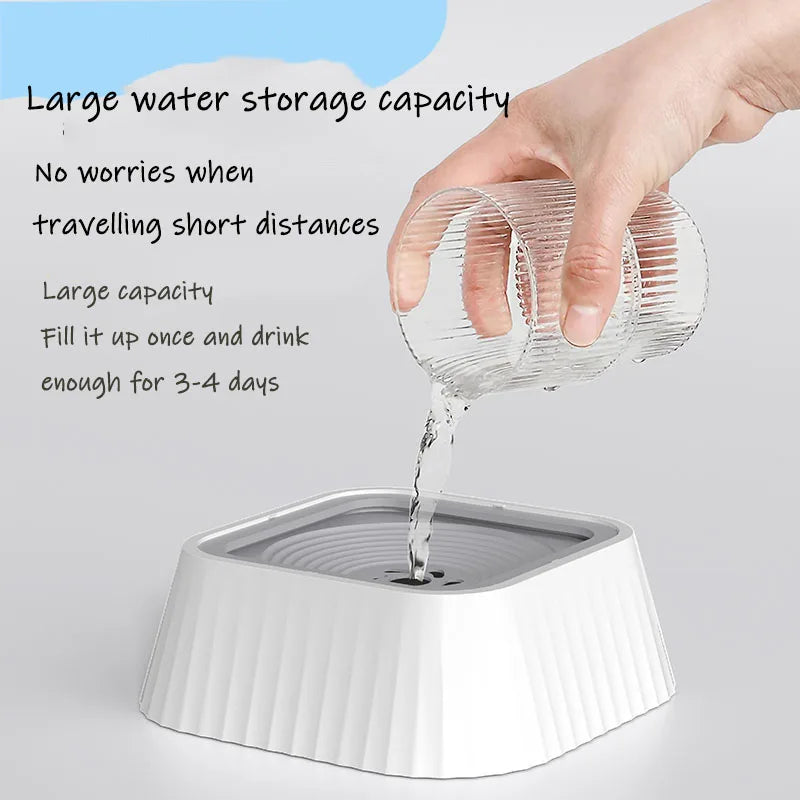 Pet Floating Water Bowl Non-Wetting Mouth