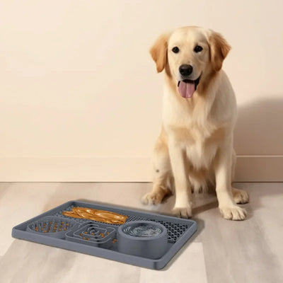 Tapis à lécher en silicone pour gamelle à alimentation lente pour chiens