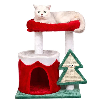 Christmas Collection Cat Climbing Scratching & Relax Tower