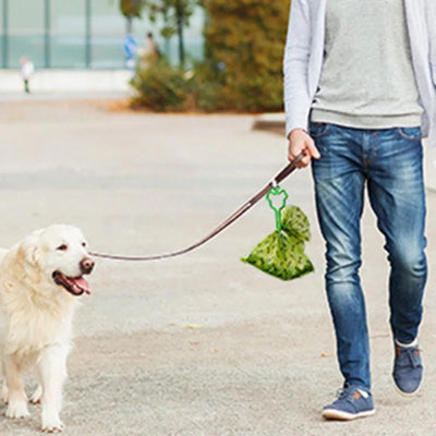 Porte-sac à crottes de chien mains libres avec clip de transport pour déchets d'animaux de compagnie