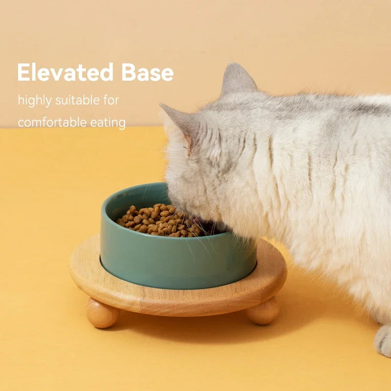 Ceramic  Food Water Bowl Elevated Pet Bowl