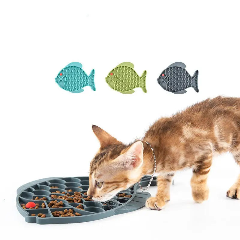 Fish Pet Licking Mat Slow Feeder Silicone