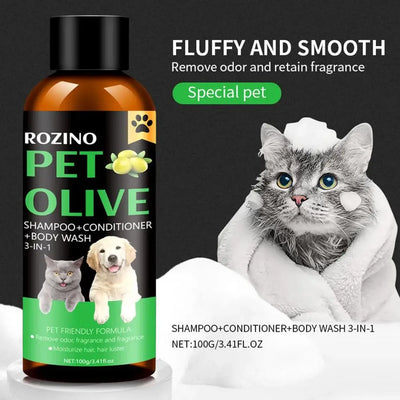 Olive Shower Gel Powerful Cleansing Pet Shampoo 3 in 1