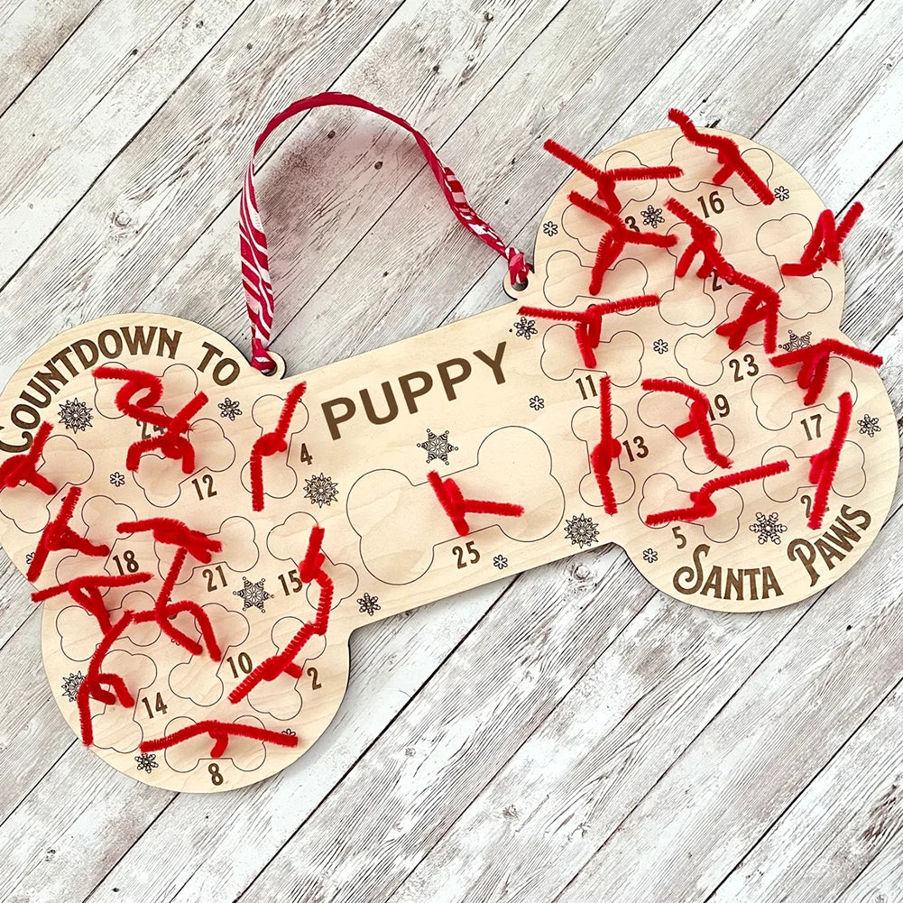 25 Days Dog Bone Christmas Countdown Advent Calendar