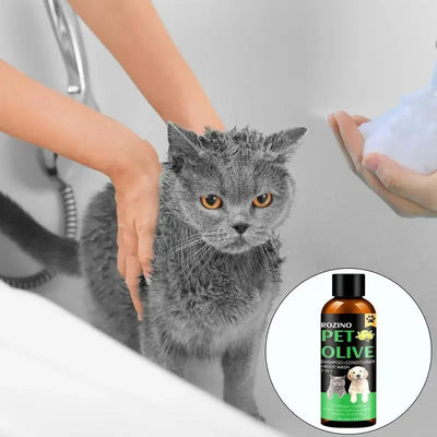 Olive Shower Gel Powerful Cleansing Pet Shampoo 3 in 1