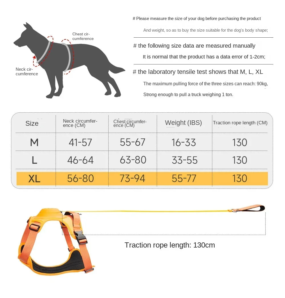 Easy Walk Dog Harnesses with Retractable Dog Leash