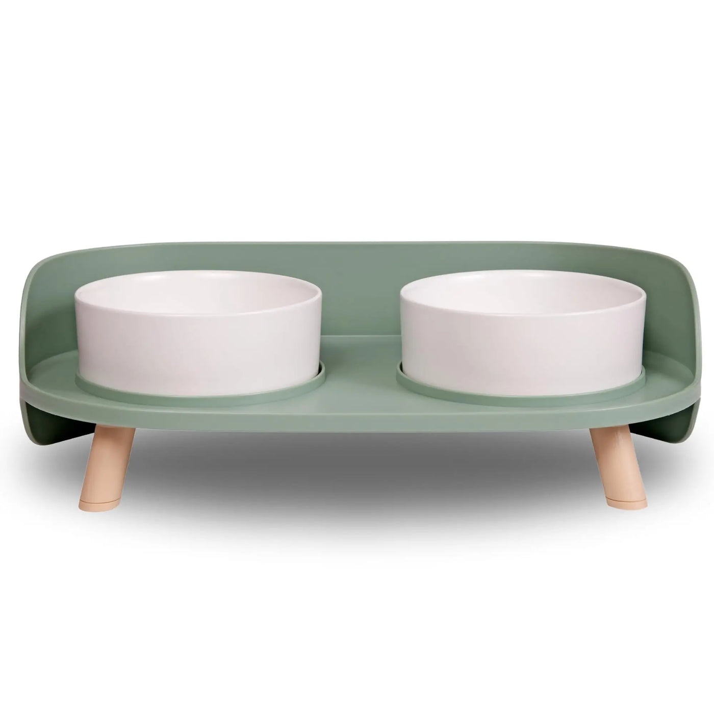 Pet Dual Bowls Stand with No-Spill Design Adjustable