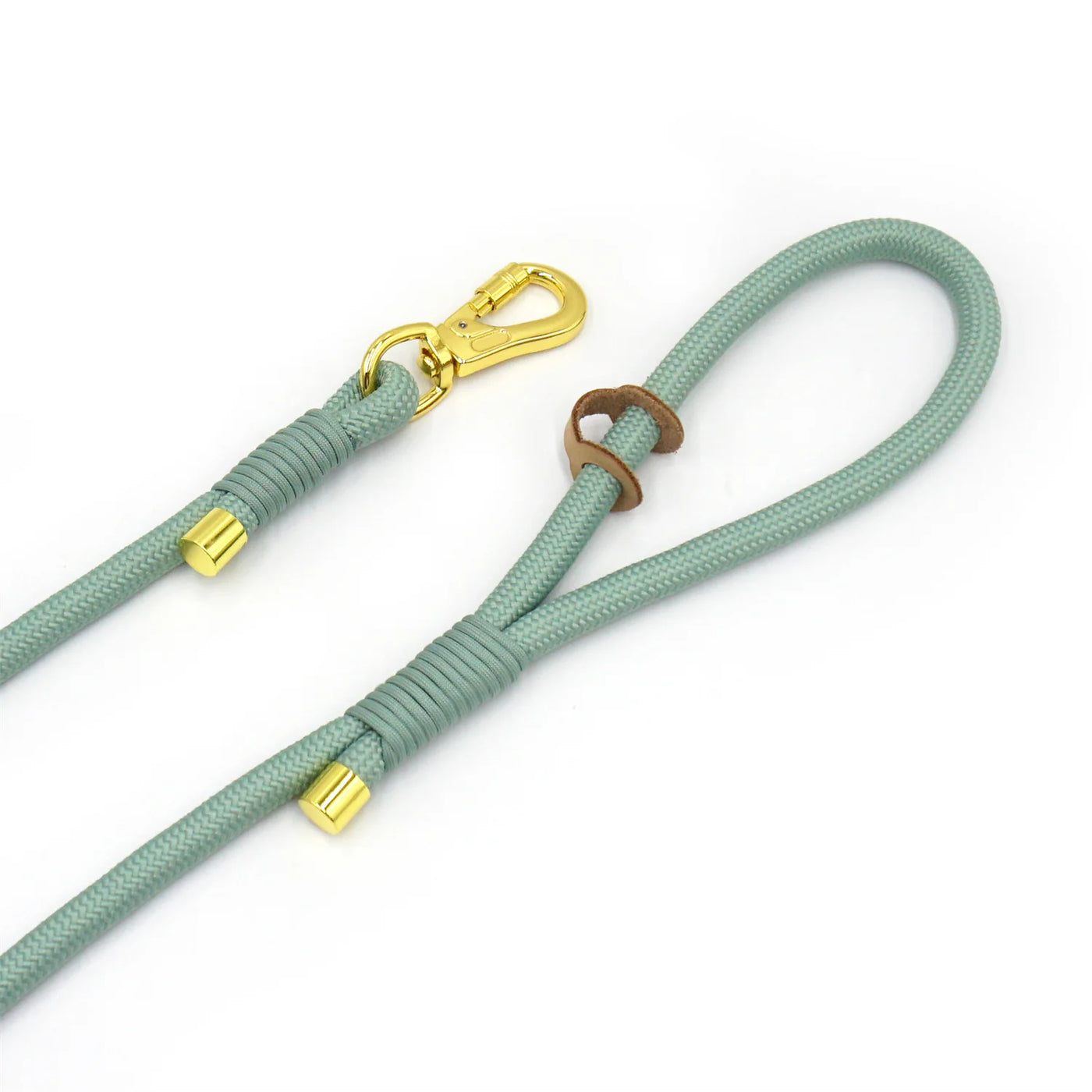 Classy Mint Soft Leather Dog Colar & Leash Set