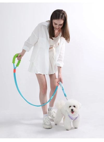 Soft Touch Collar & Leash Set Double-section Multi-function Hands Free