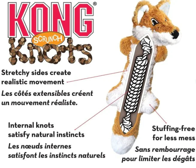 Jouet pour chien raton laveur KONG Scrunch Knots