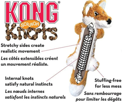 KONG Scrunch Knots Waschbär-Hundespielzeug