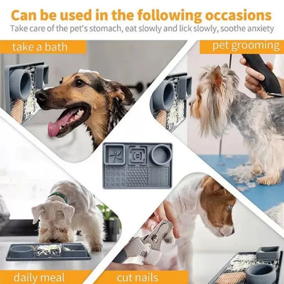 Tapis à lécher en silicone pour gamelles pour chien à alimentation lente 6 en 1