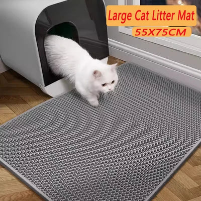 Tapis de litière pour chat Magic Clean Toilettes pour animaux de compagnie Imperméables Double couche