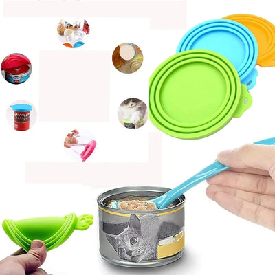 Reusable Pet Food Can Cover Silicone 2PCS Set