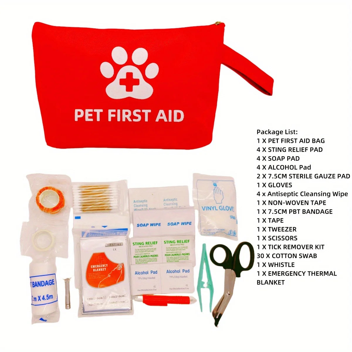 Trousse d'urgence pour animaux de compagnie