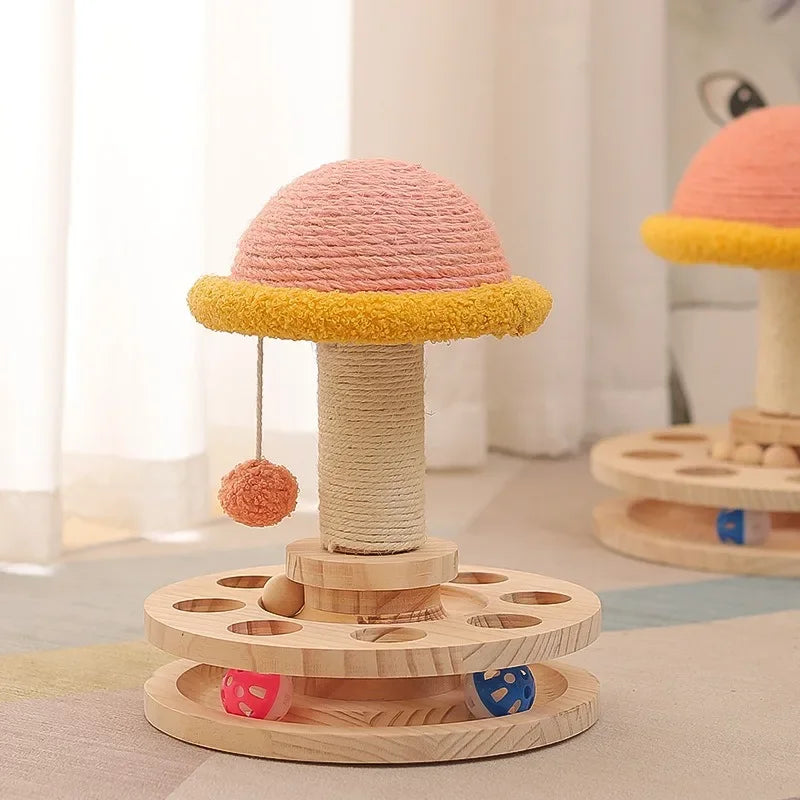 Wood Carousel IQ Cat Toys