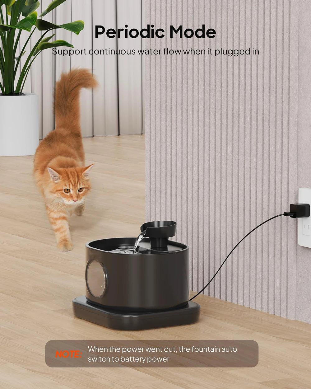 Kabelloser Aufladesensor-Trinkbrunnen für Katzen