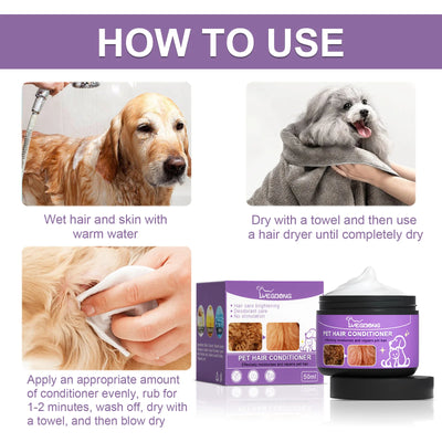 Pet Hair Conditioner Hair Softening Prevent Knots