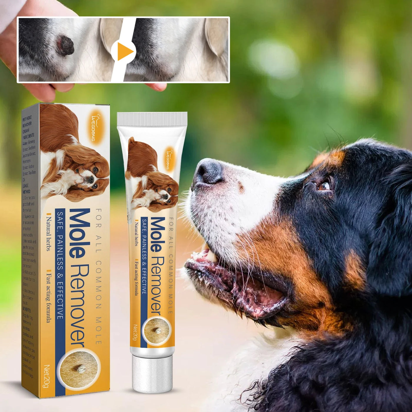 Creme zur Warzenentfernung bei Hunden, Anti-Mole, schmerzlose Fleckenentfernung