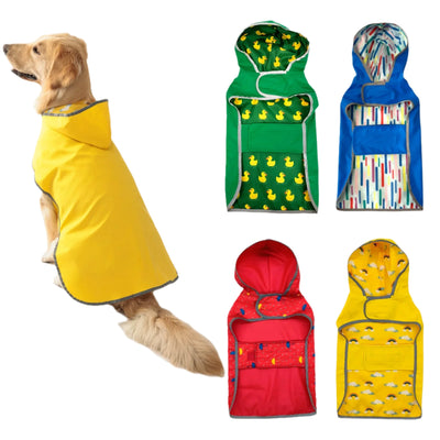 Double-Layer Dog Raincoat With Two-Way Wear