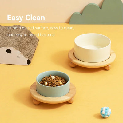 Ceramic  Food Water Bowl Elevated Pet Bowl