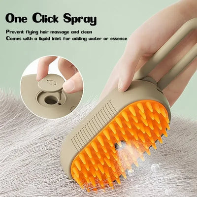 Steamy Dog Brush Electric Spray Cat Hair Brush 3 in1 Dog Steamer