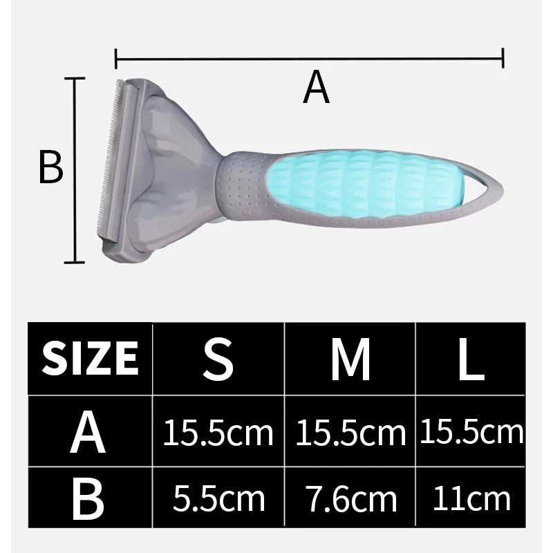 Pet Grooming Brush - Double Sided Shedding and Dematting Undercoat Rake Comb