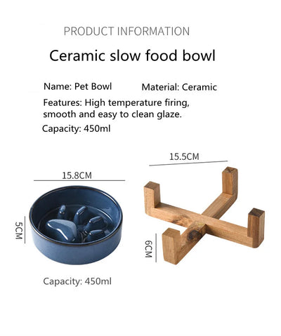 Paw Slow Food Ceramic Food Bowl for Dogs