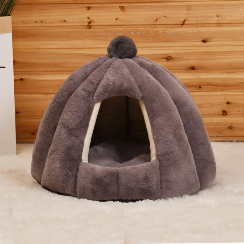 Warm Winter Comfort Pet House Bed