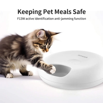 6 Meals Automatic Pet Feeder Smart Wifi Remote Food Dispenser Bowls For Wet & Dry Food