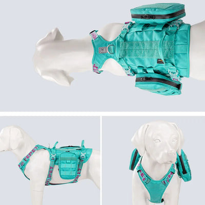 Dog Harness with Backpack Multifunctional