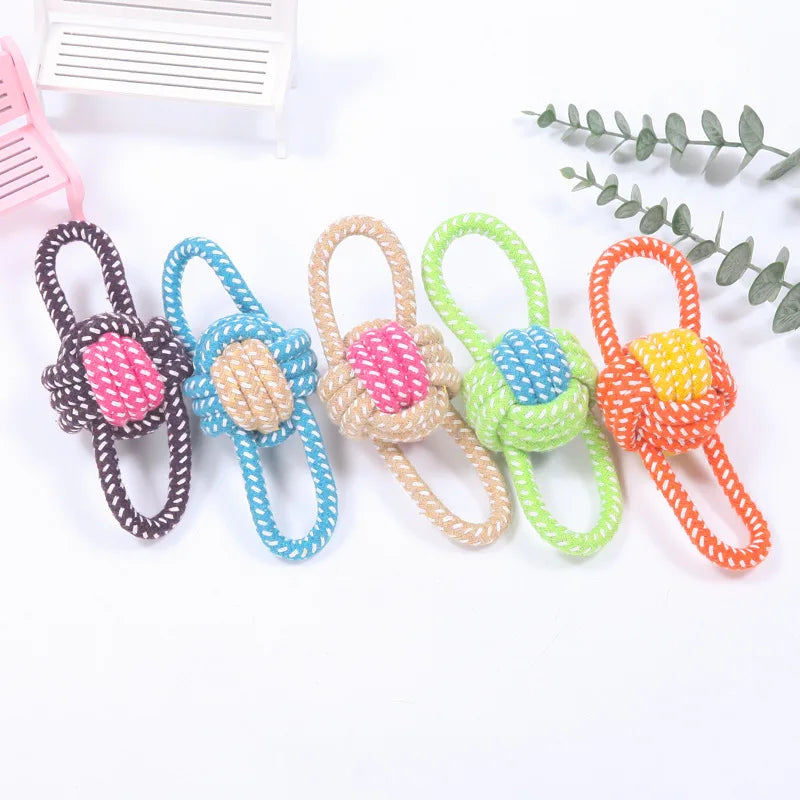 Interactive Cotton Rope Mini Dog Toy Ball