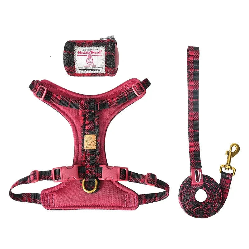 harris Tweet Collection Dog Harness & Leash Set Removable Mini Pocket Bag