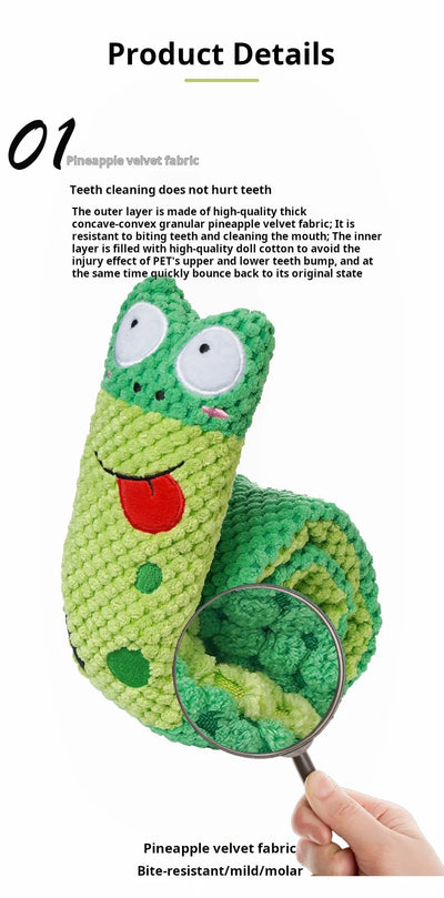 Jouet puzzle en peluche et sonore pour chien Sniffle Snake