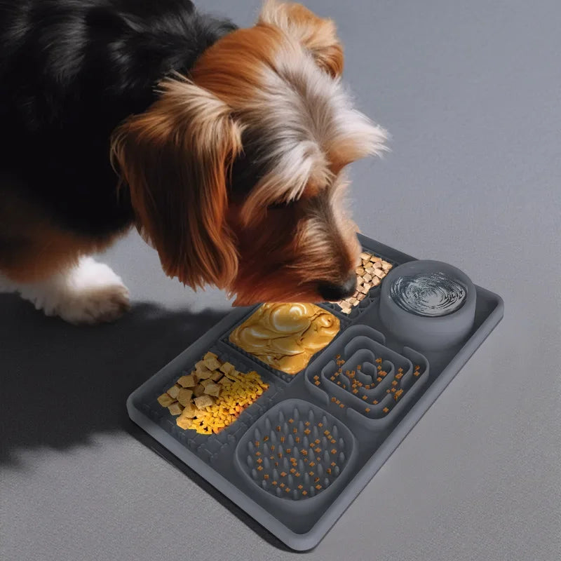 Tapis à lécher en silicone pour gamelle à alimentation lente pour chiens