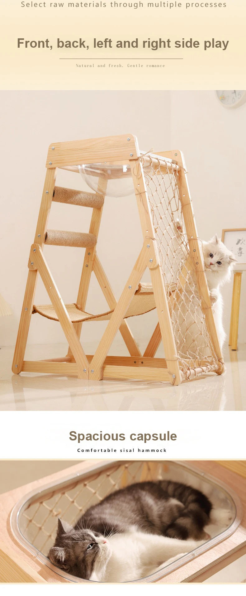 Cat Climbing Frame Space Capsule Scratching Board