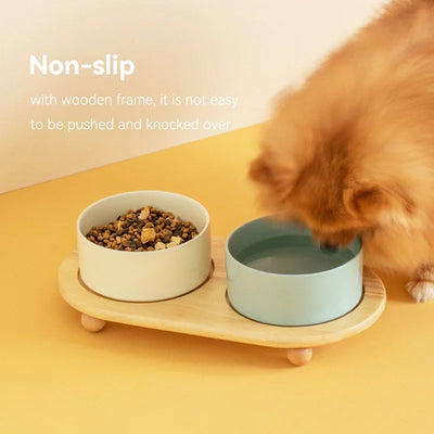 Ceramic  Food Water Bowl Elevated Pet Bowl