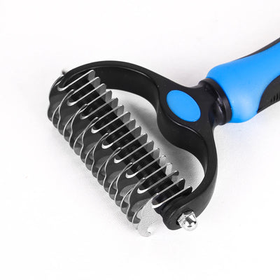 Ultra Groom Pet Deshedding Brush - Double-Sided Undercoat Shedding Comb