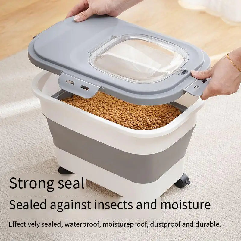 Dog Food Storage Container Folding Airtight