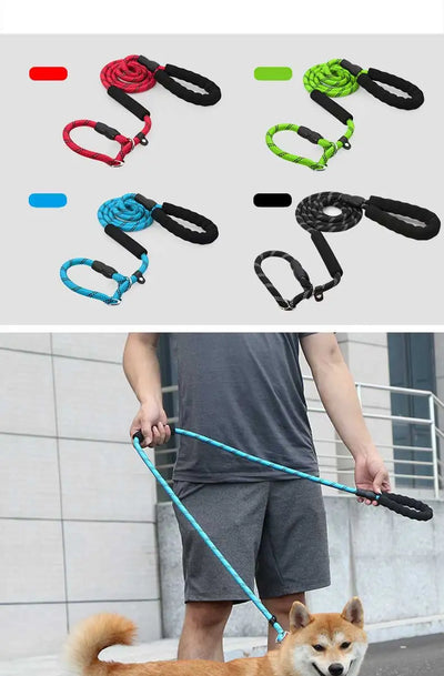 Soft Touch Adjustable Anti-slip No-pull Dog Leash & Collar