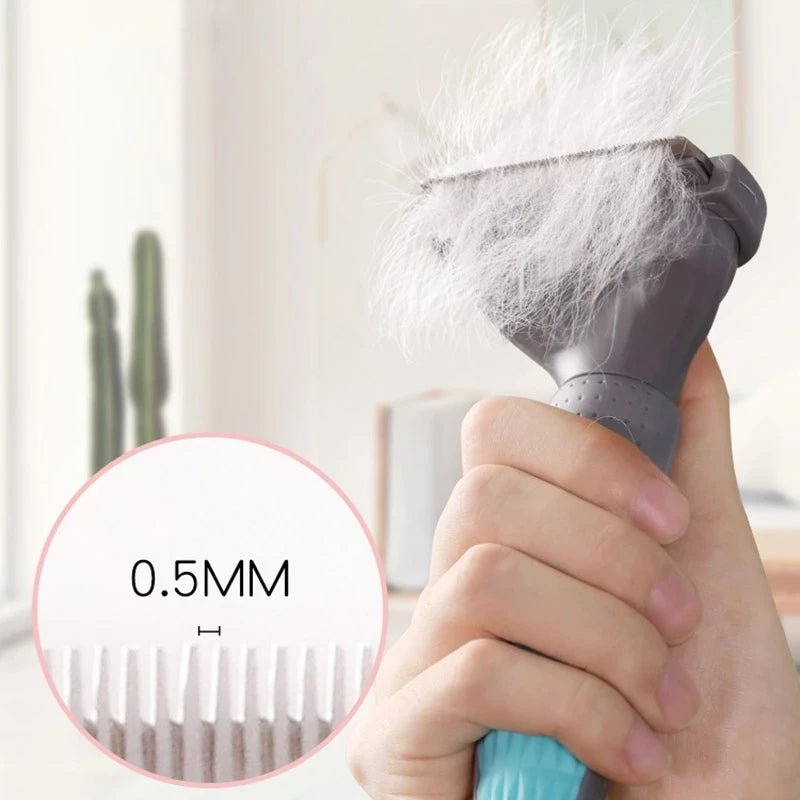 Brosse de toilettage pour animaux de compagnie - Peigne à râteau double face pour la perte et le démêlage des sous-poils