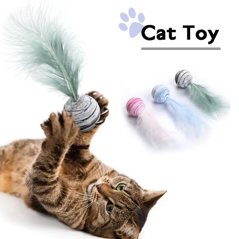 Cat Ball Feather Toy